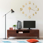3d seinakell, modernne disain, kuldne, 100 cm xxl