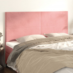 Voodipeatsid 4 tk, roosa, 80x5x78/88 cm, samet