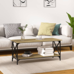 Diivanilaud, must, 100 x 45 x 45cm, tehispuit ja raud