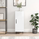 Puhvetkapp, k&otilde;rgl&auml;ikega valge, 34,5 x 34 x 90 cm, tehispuit