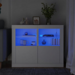 K&uuml;lgkapid LED-valgustusega 2 tk, valge, tehispuit