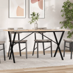 S&ouml;&ouml;gilaud, x-raam, 160 x 80 x 75 cm, m&auml;nnipuit ja malm