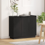 Kummut ledidega must 90x32x75 cm tehispuust