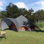 Teepee telk 7-inimese jaoks Hall ja oranž 600 x 600 x 347 cm