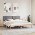 Voodiraam Pehme Peatoega Helehall 180 x 200 cm Tahke m&auml;nd