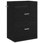 Vannitoa all oleva kraani kapp Must tamm 56 x 37,5 x 81 cm