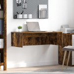Seinale kinnitatud laud suitsetatud tamm 100 x 45 x 30 cm