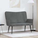 Kaks kohtaline diivan Tumehall 115 x 61 x 87 cm Samet