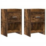 &Ouml;&ouml;kapid 2 pcs Suitsutatud tamm 40 x 30 x 60 cm Tehispuit