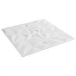 Seinapaneelid 48 pcs Valge 50 x 50 cm XPS Vaht