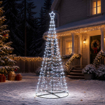 Alusega spiraalne LED-j&otilde;ulupuu EKENAS 250 cm 370 LED-i