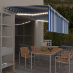 Automaatne varikatus LED, tuuleandur, 5x3 m, sinine ja valge