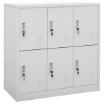 Lukustatav hoiukapp, helehall, 90x45x92,5 cm, teras