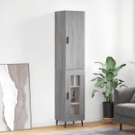 K&otilde;rge kapp, hall sonoma tamm, 34,5x34x180 cm, tehispuit