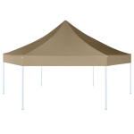 Kuusnurkne pop-up kokkupandav telk, 3,6x3,1 m, pruunikashall