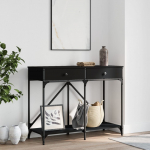 Konsoollaud, must, 100 x 39 x 78,5 cm, tehispuit