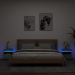 &Ouml;&ouml;kapid LED-tuledega 2 tk, betoonhall, 40 x 39 x 48,5 cm
