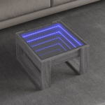 Diivanilaud LED-tuledega, hall sonoma tamm, 50x53x30cm