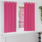 Kardinad r&otilde;ngastega 2 tk erk roosa 175 x 140 cm pol&uuml;ester