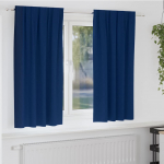 Kardinad r&otilde;ngastega 2 tk Tumesinine 175 x 140 cm Pol&uuml;ester