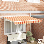 Sisset&otilde;mmatav varikatus mitmev&auml;rviline triip 350x200 cm