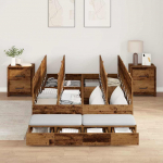 Voodi hoiukohaga raam vana puit 236.5 x 120 x 31.5 cm tehispuit