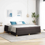 Voodiraam madratsiga Tume pruun 180 x 200 cm kangas