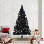 Tehis pre-lit j&otilde;ulupuu koos 300 led-iga must 210 cm pvc