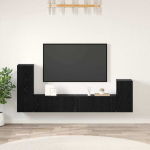 Seina TV Kapid Seinale kinnitatav 3 tk Must tamm Tehispuit