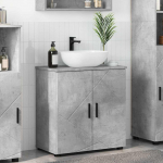 Vannitoa kapp betoonhall 61 x 35 x 64 cm tehispuit & metall