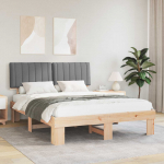 Voodiraam Pehme Peatoega peaga Helehall 150 x 200 cm Tahke m&auml;nd