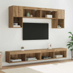 TV seinakapid koos LED-iga 6 tk K&auml;sit&ouml;&ouml;puu Tehispuit