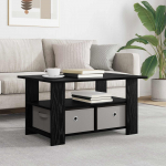Kohvilaud sahtliga Must tamm 77 x 55 x 42 cm Tehispuit