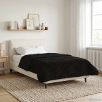 T&auml;ispika aasta tekk Must 155 x 220 cm Mikrokiud ja Teddy villa