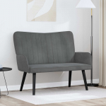 Kaks kohtaline diivan Tumehall 115 x 61 x 87 cm Samet