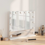 LED Vannitoa Peegel Valge 50 x 10 x 44 cm Klaas ja teras