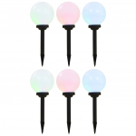 &Otilde;ue p&auml;ikeselambid, 6 tk, LED, kerakujuline 20 cm rgb