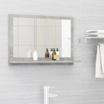 Vannitoa peeglikapp betoonhall 60x10,5x37 cm puitlaastplaat