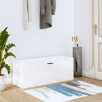 Jalatsikapp, k&otilde;rgl&auml;ikega valge, 100 x 35 x 38 cm, tehispuit