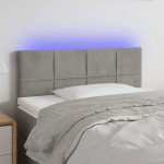 LED-voodipeats, helehall, 80x5x78/88 cm, samet
