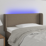 LED-voodipeats, pruunikashall, 93x16x78/88 cm, kangas