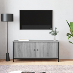 Ustega telerikapp, hall sonoma tamm, 102x35x45 cm, tehispuit