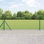 Aed koos postidega roheline 0.5 x 25 m pvc kaetud teras