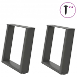 Kohvilaua jalad u-kujuline 2 tk antratsiit 50x(42-43) cm teras