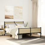 Metallist voodiraam ilma madratsita sonoma tamm 160x200 cm