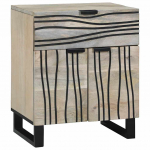 &Ouml;&ouml;lambi kapp valge ja must 50 x 33 x 60 cm akaatsiapuit