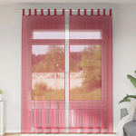 Aasadega voilee kardinad 2 tk, veinipunased, 140 x 260 cm