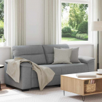 Kahekohaline diivan, helehall, 180 x 81 x 84 cm, kangas