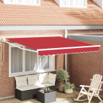 K&auml;sitsi sisset&otilde;mmatav varikatus punane 350x250 cm, varikatuse asendusmaterjal 3.5x2.5 m raami jaoks punane
