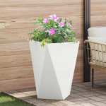 Taimekast valge 50 x 50 x 75 cm teras